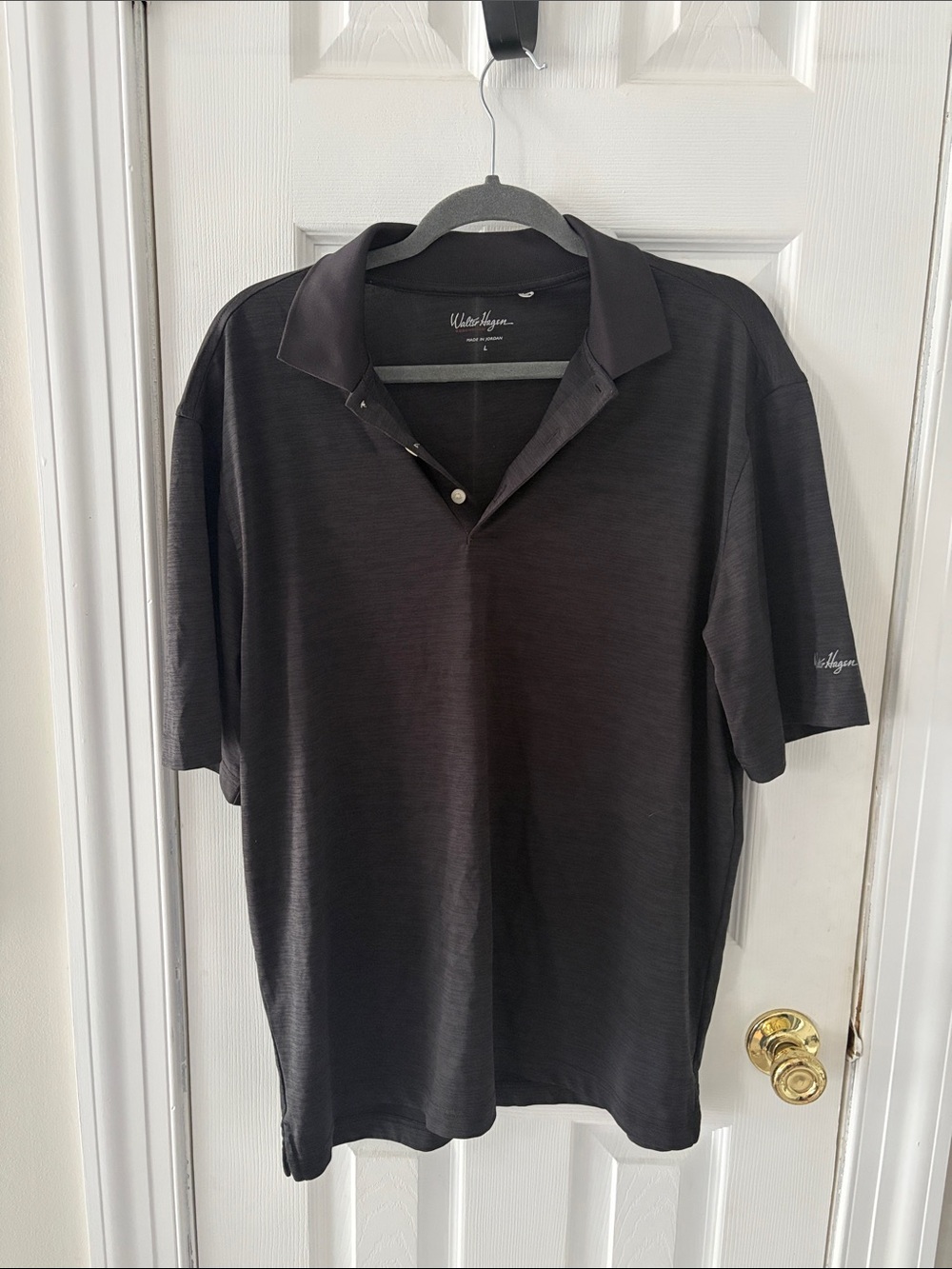 Walter Hagen Men's Black Short-Sleeve Polo